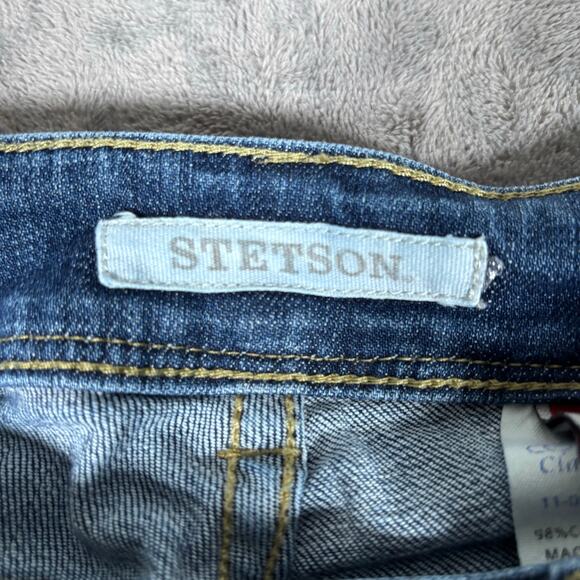 Stetson 816 Classic Bootcut Jeans Sz 4 Raw Hem Western Country Rodeo Denim - Picture 5 of 8